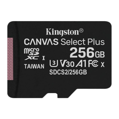 Карта Пам'яті Kingston Canvas Select Plus UHS-I U3 V30 A1 + SD Adapter 256GB - Retromagaz