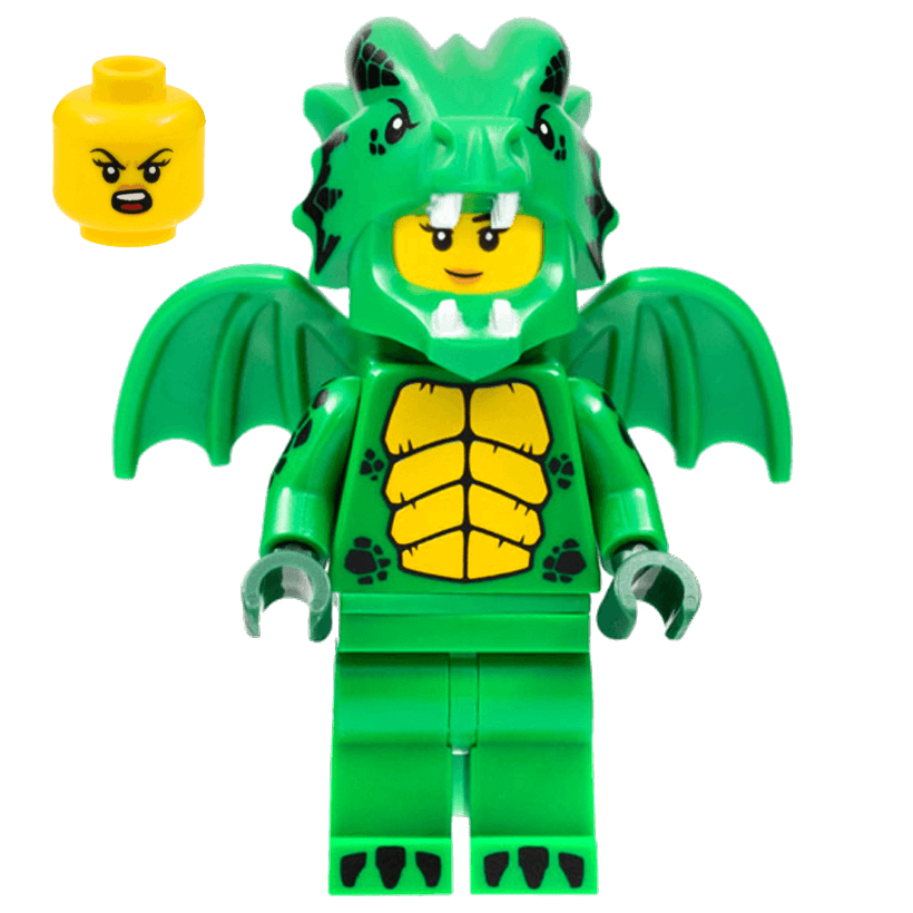 Фигурка Lego Series 23 Green Dragon Costume Collectible Minifigures col23-12 col409 Б/У - Retromagaz