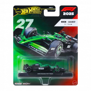 Машинка Premium Hot Wheels KICK Sauber F1 Team (#27 Nico Hülkenberg) 1:64 JKD84 Green - Retromagaz