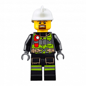 Фігурка Lego Fire 973pb2187 Reflective Stripes with Utility Belt and Flashlight City cty0635 Б/У - Retromagaz