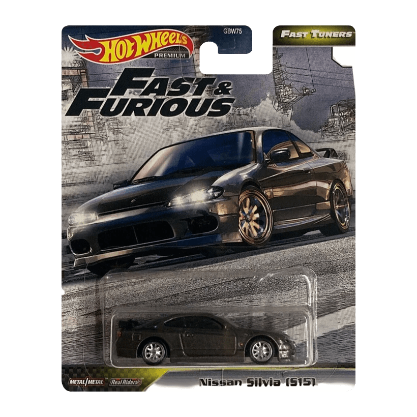 Машинка Premium Hot Wheels Nissan Silvia (S15) Fast & Furious 1:64 GJR63 Black - Retromagaz