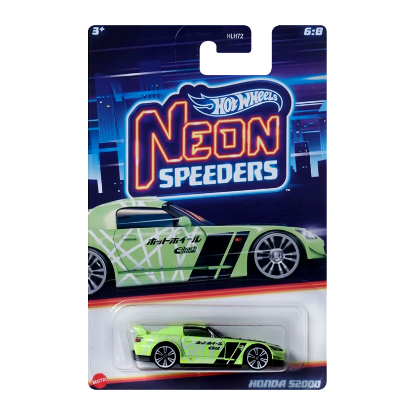 Тематическая Машинка Hot Wheels Honda S2000 Neon Speeders 1:64 HLH72/HRW72 Green - Retromagaz