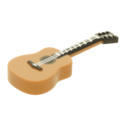 Мистецтво Lego Guitar Acoustic with Black Neck and Silver Strings Pattern 25975pb01 6160320 Medium Nougat Б/У - Retromagaz