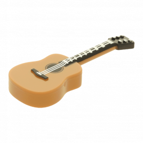 Мистецтво Lego Guitar Acoustic with Black Neck and Silver Strings Pattern 25975pb01 6160320 Medium Nougat Б/У