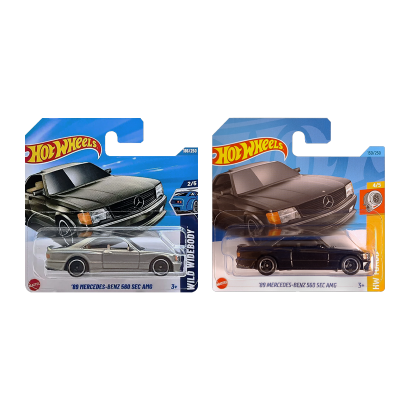 Набір Машинка Базова Hot Wheels '89 Mercedes-Benz 560 SEC AMG Wild Widebody 1:64 JBB11 Grey  + Black Набір Машинка Базова Hot Wheels '89 Mercedes-Benz 560 SEC AMG Wild Widebody 1:64 JBB11 Grey  + Black - Retromagaz