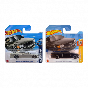 Набір Машинка Базова Hot Wheels '89 Mercedes-Benz 560 SEC AMG Wild Widebody 1:64 JBB11 Grey  + Black - Retromagaz