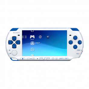 Консоль Sony PlayStation Portable Slim PSP-3ххх Модифікована 32GB White Blue + 5 Вбудованих Ігор Б/У