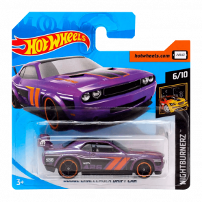 Машинка Базовая Hot Wheels Dodge Challenger Drift Car Nightburnerz 1:64 FYD13 Purple - Retromagaz