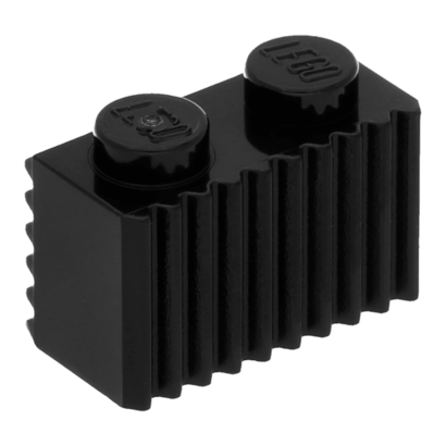 Кубик Lego Grille Fluted Profile Модифікована 1 x 2 2877 287726 Black 20шт Б/У - Retromagaz