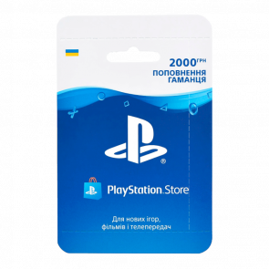 Пополнение бумажника Playstation Store Sony PlayStation 4 2000 Грн Ukraine 1 Месяц Новый - Retromagaz