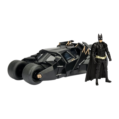 Машинка Jada Batman (2008) Бэтмобиль Темного Рыцаря с Фигуркой Бэтмена 1:24 Black - Retromagaz