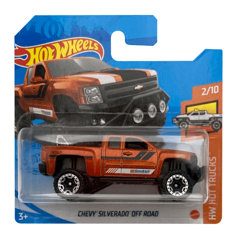 Машинка Базовая Hot Wheels Chevy Silverado Off Road Hot Trucks 1:64 GRY92 Orange - Retromagaz