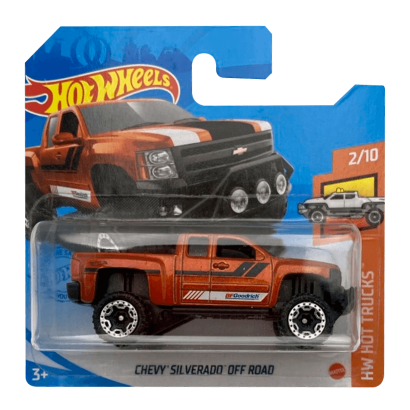Машинка Базова Hot Wheels Chevy Silverado Off Road Hot Trucks 1:64 GRY92 Orange - Retromagaz
