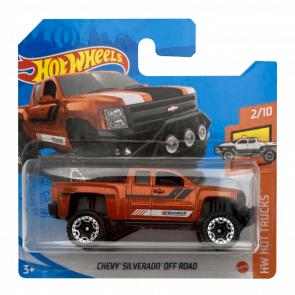 Машинка Базовая Hot Wheels Chevy Silverado Off Road Hot Trucks 1:64 GRY92 Orange - Retromagaz