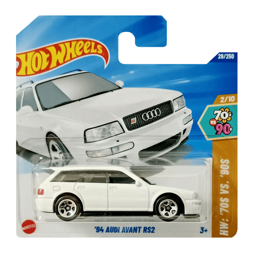 Машинка Базова Hot Wheels '94 Audi Avant RS2 '70s vs. '90s 1:64 HYX60 White - Retromagaz