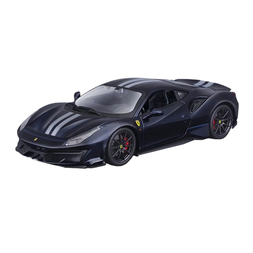 Машинка Bburago Ferrari 488 Pista Race & Play 1:24 Dark Blue - Retromagaz