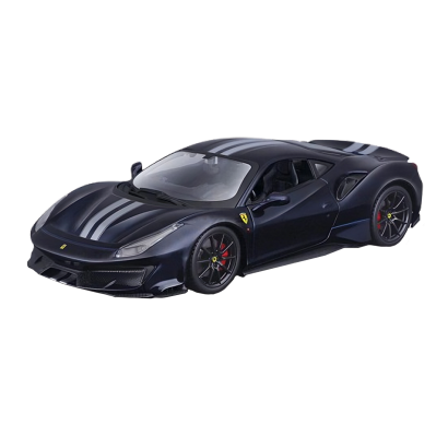 Машинка Bburago Ferrari 488 Pista Race & Play 1:24 Dark Blue - Retromagaz