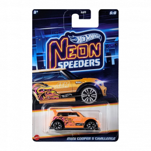 Тематична Машинка Hot Wheels Mini Cooper Mini Cooper S Challenge Neon Speeders 1:64 JBY96 Orange