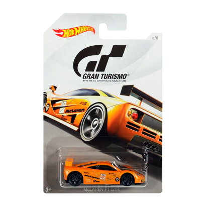 Тематическая Машинка Hot Wheels McLaren F1 GTR Gran Turismo 1:64 FKF34 Orange - Retromagaz