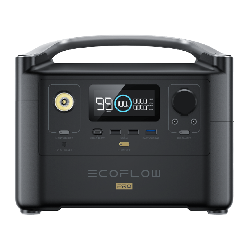Зарядний Пристрій EcoFlow RIVER Pro Black 720 Wh 600 W - Retromagaz