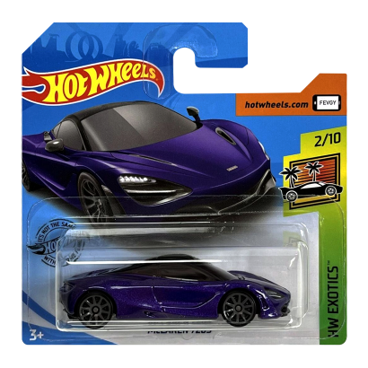 Машинка Базова Hot Wheels McLaren 720S Exotics FYC33 Purple Новий - Retromagaz