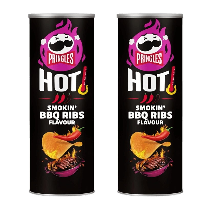 Набор Чипсы 2шт Pringles Hot Smokin' BBQ RIBS Flavour 160g - Retromagaz