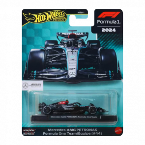 Машинка Premium Hot Wheels Mercedes-AMG PETRONAS Formula One Team (#44) Formula One 1:64 JBM16 Black - Retromagaz