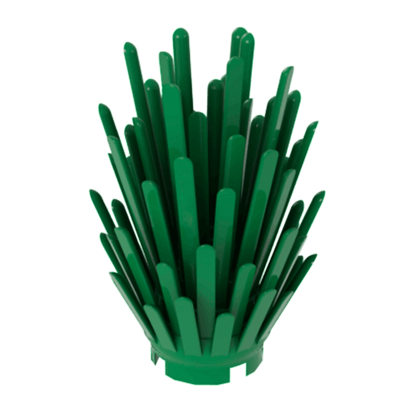 Растение Lego Трава Prickly Bush 2 x 2 x 4 6064 52208 606428 6269009 Green Б/У - Retromagaz