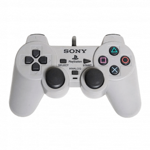 Геймпад Дротовий Sony PlayStation 1 DualShock SCPH-1200 Grey 2m Б/У Нормальний - Retromagaz
