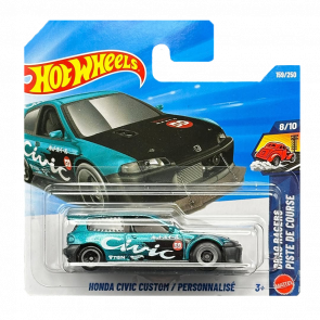 Машинка Базова Hot Wheels Honda Civic Custom Drag Strip 1:64 JJJ81 Green - Retromagaz