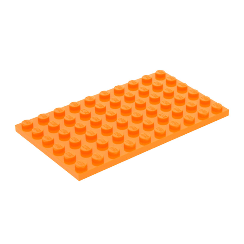 Пластина 4шт Lego Звичайна 6 x 10 3033 4505159 6034497 Orange Б/У - Retromagaz