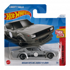 Машинка Базовая Hot Wheels Nissan Skyline 2000GT-R LBWK Liberty Walk Then and Now 1:64 HTC65 Grey