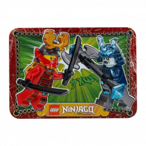 Конструктор Lego Фигурка Samurai X vs Grimfax Metal Box Ninjago l0002215 Новый - Retromagaz