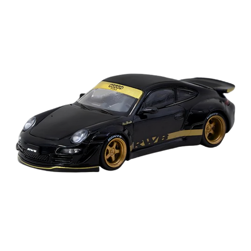Машинка Premium Tarmac Works Porsche Porsche RWB 997 1:64 T64-TL057-BK Black - Retromagaz