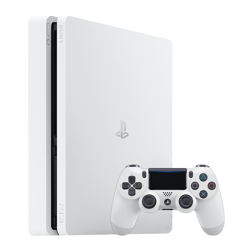 Набір Консоль Sony PlayStation 4 Slim 1TB White Б/У  + Геймпад Бездротовий DualShock 4 Version 2 - Retromagaz