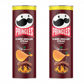 Набор Чипсы 1шт 2шт Pringles Flame Grilled Steak 165g