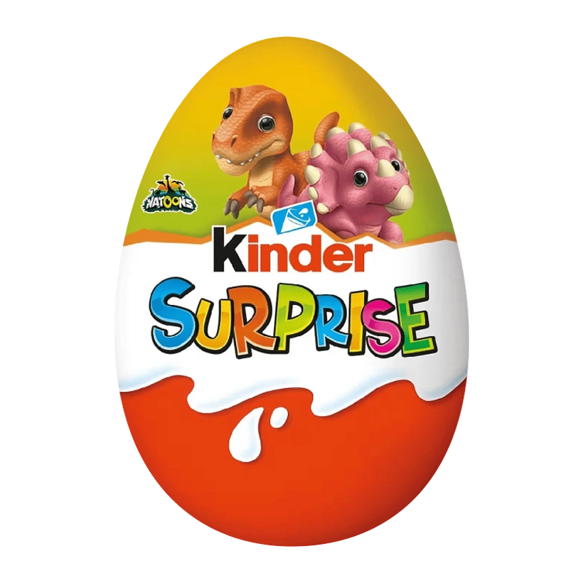 Шоколадне Яйце Kinder Surprise Динозаври Natoons Dinosaurs 20g - Retromagaz