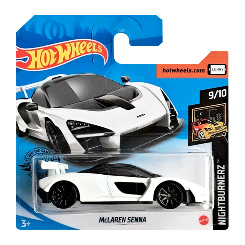 Машинка Базовая Hot Wheels McLaren Senna Nightburnerz 1:64 GHD18 White - Retromagaz
