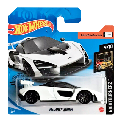 Машинка Базова Hot Wheels McLaren Senna Nightburnerz 1:64 GHD18 White - Retromagaz