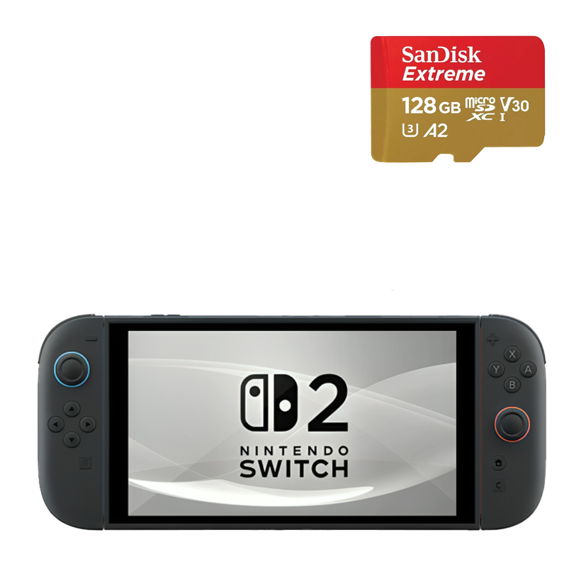 Набор Консоль Nintendo Switch 2 256GB Black Новый  + Карта Памяти SanDisk UHS-I Pro U3 V30 A2 + SD Adapter - Retromagaz