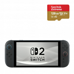 Набор Консоль Nintendo Switch 2 256GB Black Новый  + Карта Памяти SanDisk UHS-I Pro U3 V30 A2 + SD Adapter