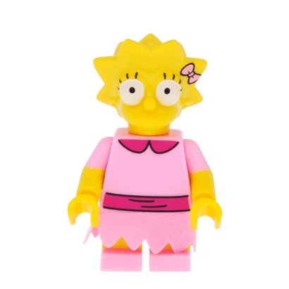 Фигурка Lego Cartoons The Simpsons sim030 Lisa Simpson with Bright Pink Dress Б/У Хороший - Retromagaz