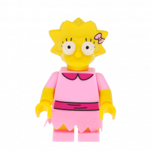 Фигурка Lego Cartoons The Simpsons sim030 Lisa Simpson with Bright Pink Dress 1шт Б/У Хороший