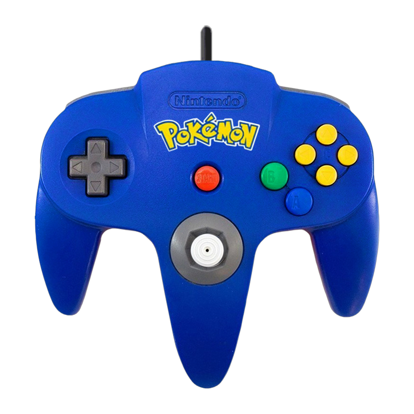 Геймпад Дротовий Nintendo N64 NUS-005 Pokemon Limited Edition Blue 1.9m Б/У - Retromagaz