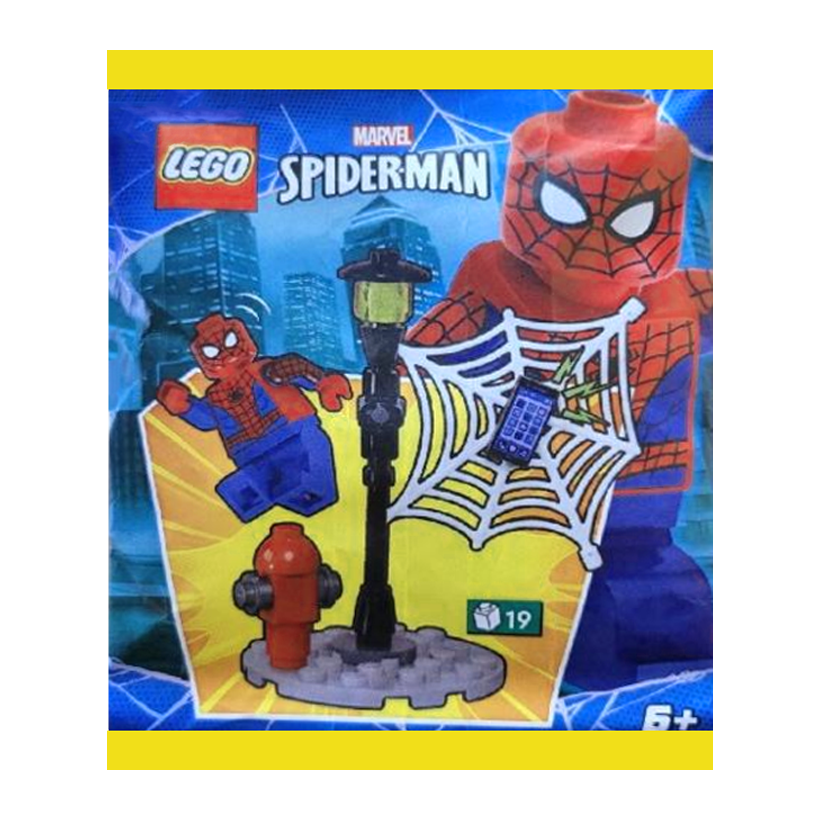 Конструктор Lego Фигурка Spider-Man with Street Light Paper Bag Super Heroes 682504 Новый - Retromagaz