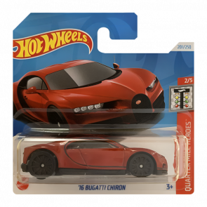 Машинка Базова Hot Wheels '16 Bugatti Chiron Quarter Mile Heroes 1:64 HTB86 Red