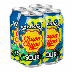 Набор Напиток 4шт Chupa Chups Sour Blueberry Sparkling 345ml