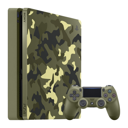 Консоль Sony PlayStation 4 Slim Call of Duty: WWII Limited Edition 1TB Green Camo Б/У - Retromagaz