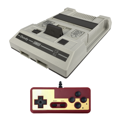 Набор Консоль Steepler Famicom Dendy Junior 90х White Б/У  + Геймпад Проводной RMC 15pin Red Новый - Retromagaz