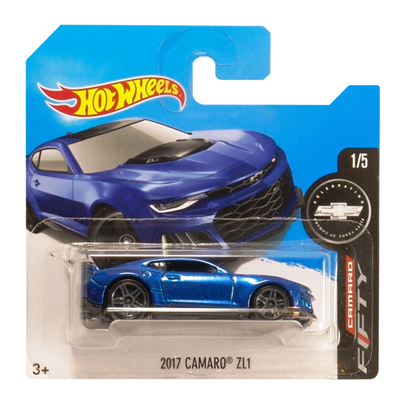 Машинка Базова Hot Wheels 2017 Camaro ZL1 Camaro Fifty 1:64 DVC44 Blue - Retromagaz